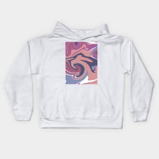 Purple fluid abstract pattern Kids Hoodie